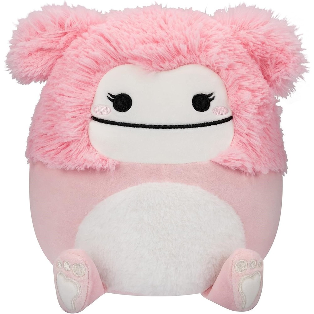 Squishmallows 8-Inch Brina Pink Bigfoot with Fuzzy Belly - Little Ultrasoft Toy